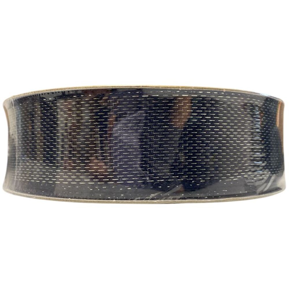 Member's Mark Wired Edge Premium Holiday Ribbon, 1.5" Wide x 50yds - Navy/Silver